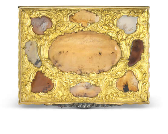 A GEORGE II JEWELLED GOLD-MOUNTED HARDSTONE TABLE SNUFF-BOX - photo 2