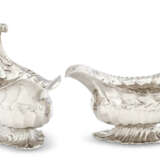 A PAIR OF GEORGE III ROYAL SILVER SAUCEBOATS - photo 1