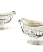 John Parker & Edward Wakelin. A PAIR OF GEORGE III SILVER SAUCEBOATS FROM THE PAGET SERVICE