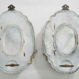 A PAIR OF CHINESE FAMILLE ROSE PAINTED ENAMEL WALL SCONCES - фото 7