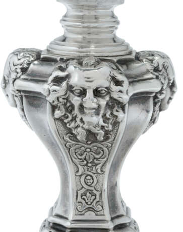 A SET OF FOUR GEORGE II SILVER TWO-LIGHT CANDELABRA - photo 15