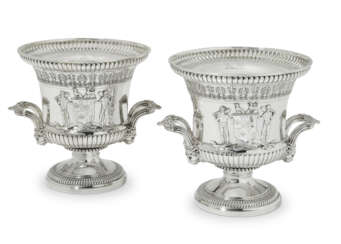 A PAIR OF GEORGE III WINE-COOLERS FROM THE PORTMAN SERVICE
