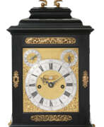 Regale. A QUEEN ANNE ORMOLU AND EBONY STRIKING TABLE CLOCK WITH PULL QUARTER REPEAT