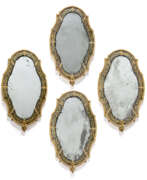 Period of William and Mary. A SET OF FOUR WILLIAM &amp; MARY VERRE EGLOMISE AND GILTWOOD GIRANDOLES