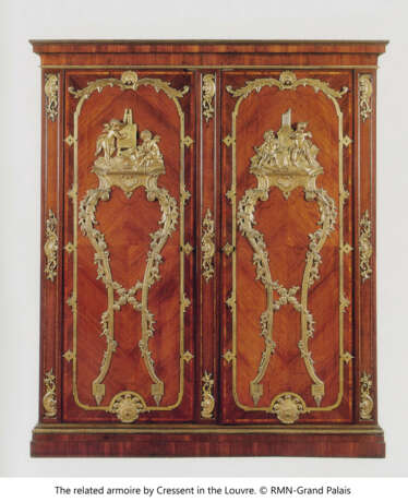 A PAIR OF REGENCE ORMOLU-MOUNTED AMARANTH AND TULIPWOOD ARMOIRES - фото 15