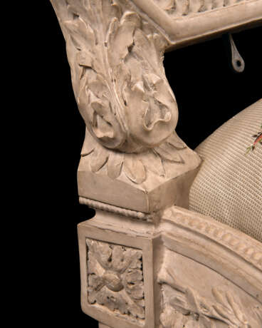 A LATE LOUIS XV GREY-PAINTED SIDE CHAIR - photo 8