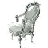 A LATE LOUIS XV GREY-PAINTED SIDE CHAIR - photo 16