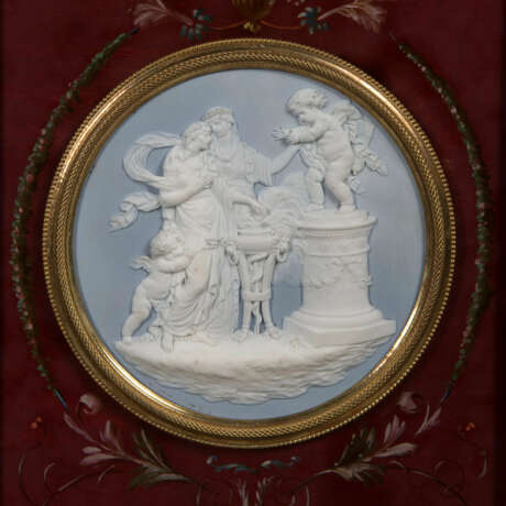A LOUIS XVI ORMOLU-MOUNTED SATINWOOD, AMARANTH AND POLYCHROME-PAINTED SECRETAIRE A ABATTANT - photo 8