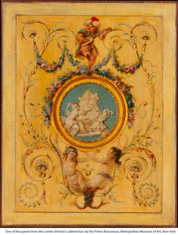 A LOUIS XVI ORMOLU-MOUNTED SATINWOOD, AMARANTH AND POLYCHROME-PAINTED SECRETAIRE A ABATTANT - photo 13