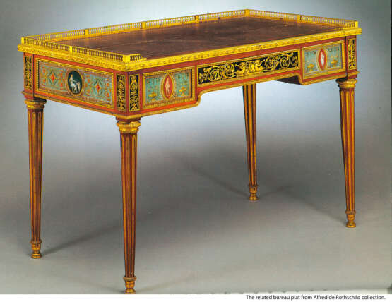 A LOUIS XVI ORMOLU-MOUNTED SATINWOOD, AMARANTH AND POLYCHROME-PAINTED SECRETAIRE A ABATTANT - фото 15