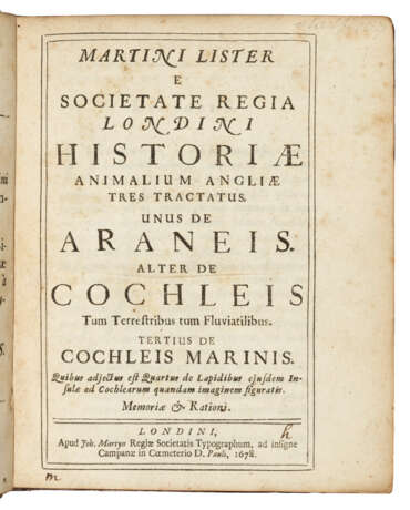 LISTER, Martin (c.1638-1712) - Foto 2