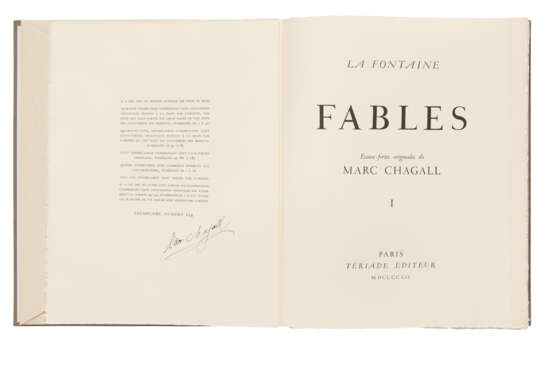 CHAGALL, Marc (1887-1985), artist — Jean de La FONTAINE (1621-1695) - Foto 2