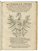 Гемма Фрисиус. GEMMA FRISIUS, Reinerus (1508-1555)