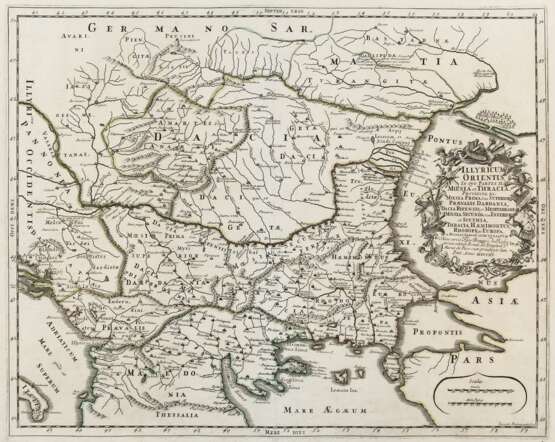 Historische Landkarte der osteuropäischen Regionen Sarmatien, - photo 1
