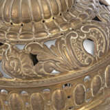 A NORTH EUROPEAN REPOUSSE-BRASS AND PIGSKIN LANTERN - photo 3
