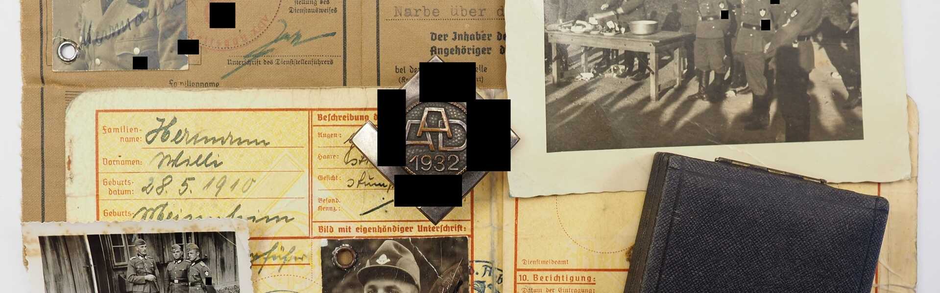 Anhalt: Anhaltinisches Arbeitsdienst-Erinnerungszeichen, mit der Jahreszahl 1932, in Silber eines Unterfeldmeisters aus Meisenheim.