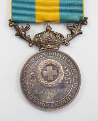 Schweden: Silbermedaille für den freiwilligen Sanitätsdienst für einen General Major der britischen Armee. - photo 3