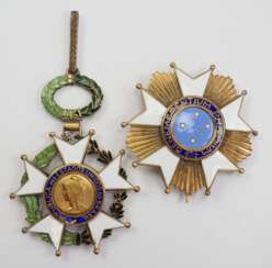 Brasilien: Nationaler Orden Kreuz des Südens, 3. Modell, 1. Typ (1932-1967), Großkreuz Satz.