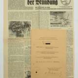 Kubanschild Urkunde für einen Obergefreiten der 14. (Pz.Jäg.)/ Grenadier Regiment 419. - Foto 1