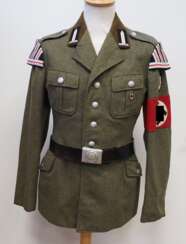 Reichsarbeitsdienst (RAD): Dienstjacke für einen Obervormann und Tambour in der Abteilung 9/302 - Krün.