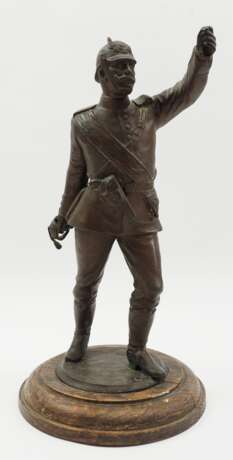 Mecklenburg: Bronze eines Offiziers des Großherzoglich Mecklenburgischen Füsilier-Regiment „Kaiser Wilhelm“ Nr. 90. - photo 1