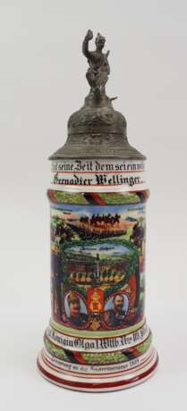 Württemberg: Reservistenkrug eines Grenadiers der 6. Comp. Grenadier-Regiment „Königin Olga“ (1. Württembergisches) Nr. 119 - Stuttgart 1908/10. - photo 1
