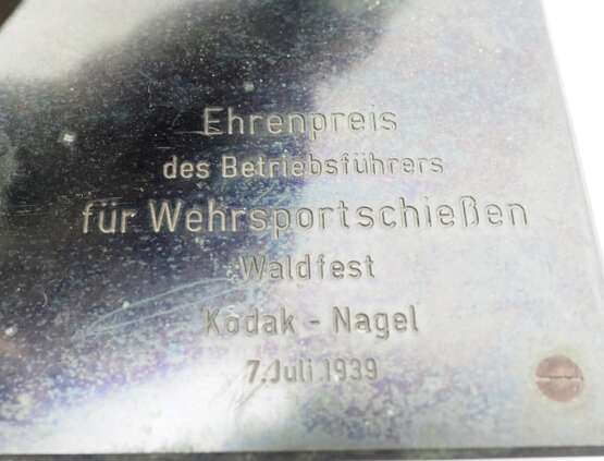 Ehrenpreis für Wehrsportschießen - Kodak-Nagel, Stuttgart 1939. - фото 2