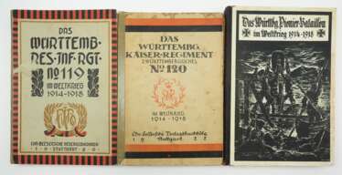 Württemberg: Regimentsgeschichte - 3 Exemplare.
