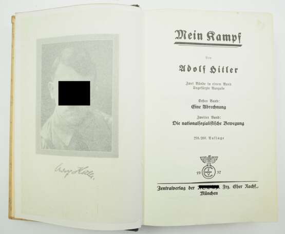 Hitler, Adolf: Mein Kampf - Hochzeitsausgabe Hauptstadt Hannover. - Foto 3