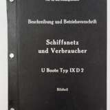 Kriegsmarine: Beschreibung und Betriebsvorschrift für Schiffsnetz und Verbraucher der U-Boote Typ IX D 2 - Bildteil. - Foto 1