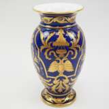 Limoges France für Fabergé: kobaltblaue Vase, dat. 1878. - Foto 1