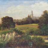 Schlosspark mit dem Weißen Turm, Bad Homburg, 1898. - Foto 1