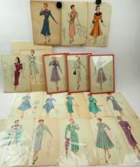Modezeichnungen, Illustrationen, um 1900. 