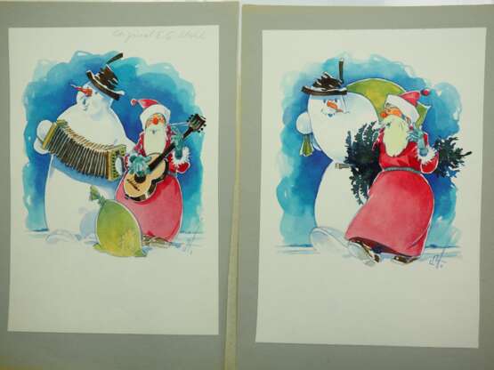 Entwürfe, Illustr. f. Postkarte: Ostern u. Weihnachten. - Foto 2