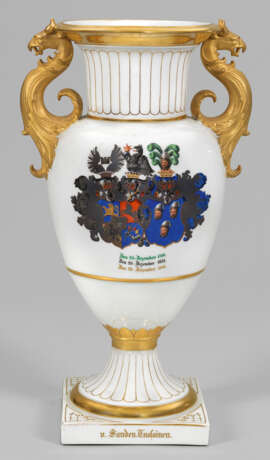 Große Prunkvase mit Wappen - Foto 1