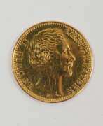 Обзор. Bayern: 5 Mark, 1877 - GOLD.