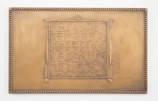 Württemberg: Plakette für Mitglieder des württembergischen Kunstvereins 1910. - photo 2