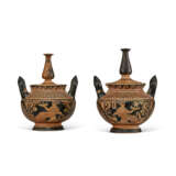 TWO APULIAN RED-FIGURED LIDDED LEBETES GAMIKOI - photo 2