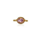 AN EGYPTIAN GOLD AND AMETHYST SWIVEL RING - Foto 3