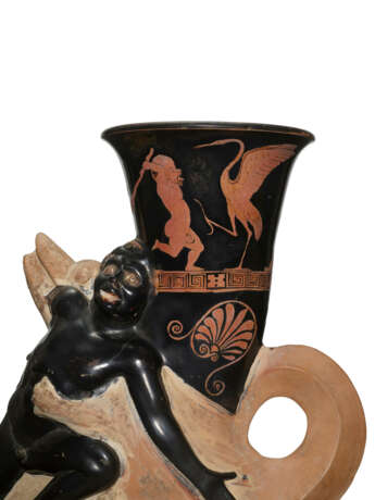 AN ATTIC RED-FIGURED STATUETTE-VASE - фото 6