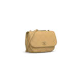 A BEIGE QUILTED CALFSKIN LEATHER FLAP BAG WITH GOLD HARDWARE - photo 2