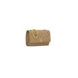A BEIGE QUILTED LAMBSKIN LEATHER WALLET ON CHAIN WITH GOLD HARDWARE - фото 2