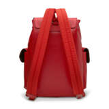 A LIMITED EDITION RED & WHITE EPI LEATHER CHRISTOPHER BACKPACK WITH SILVER HARDWARE BY SUPREME - фото 4