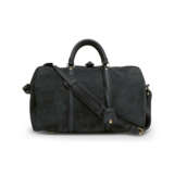 A LIMITED EDITION BLACK SUEDE & CALFSKIN LEATHER SOFIA COPPOLA BAG WITH GOLD HARDWARE - фото 1