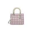 A PINK, WHITE & SILVER TWEED MEDIUM LADY DIOR BAG WITH SILVER HARDWARE - Auction archive