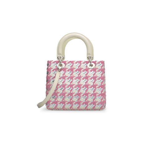 A PINK, WHITE & SILVER TWEED MEDIUM LADY DIOR BAG WITH SILVER HARDWARE - photo 4