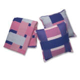 A SET OF THREE: TWO H TISSAGE PILLOWS & A H TISSAGE BLANKET - фото 1