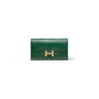 A SHINY VERT EMERAUDE ALLIGATOR CONSTANCE WALLET WITH GOLD HARDWARE - Auction archive
