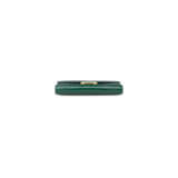 A SHINY VERT EMERAUDE ALLIGATOR CONSTANCE WALLET WITH GOLD HARDWARE - фото 5