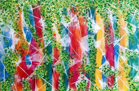 Mosaic. Lucky day!!! Toile sur le sous-châssis Peinture acrylique Abstract acrylic painting Россия Уфа 2023 - photo 1